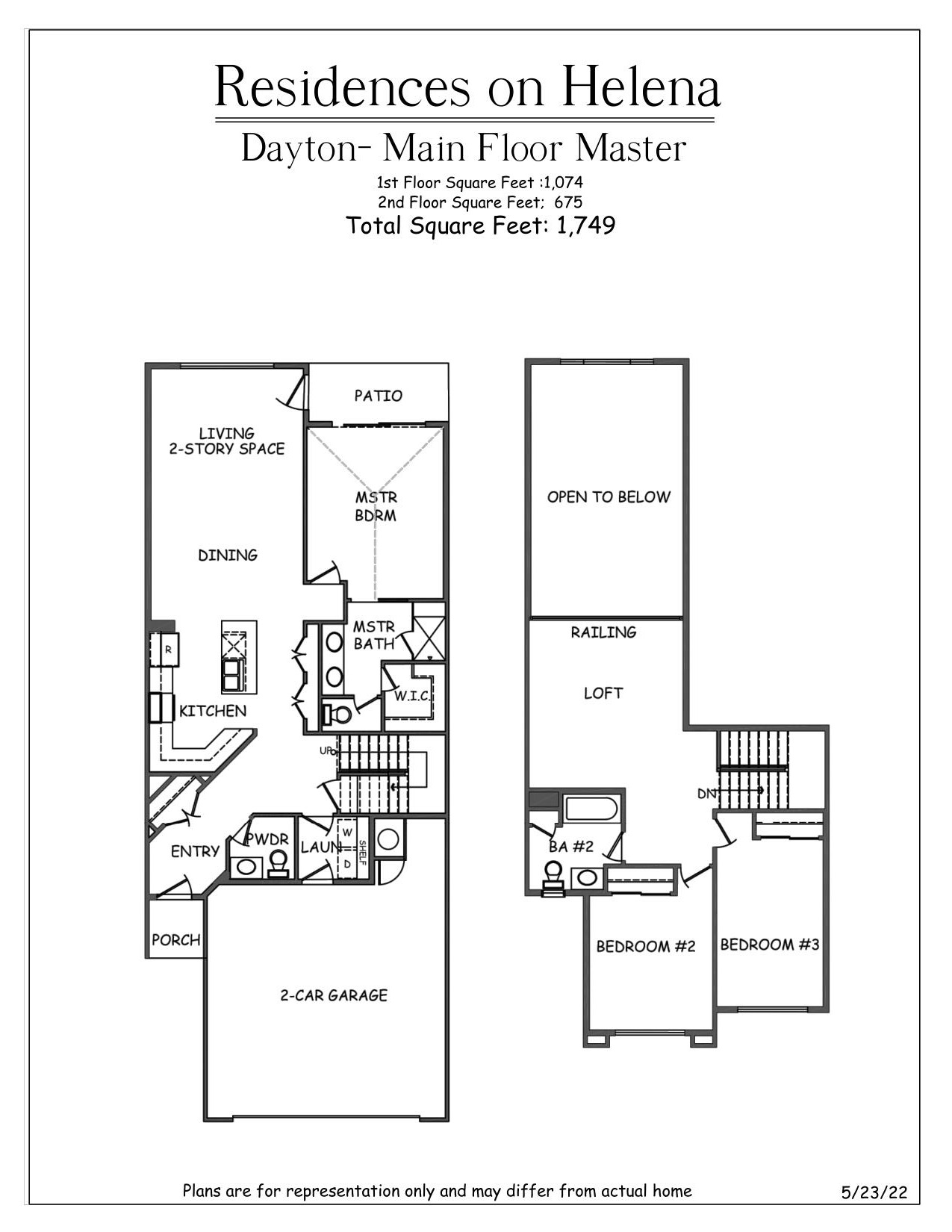 Residences on Helena Dayton Model