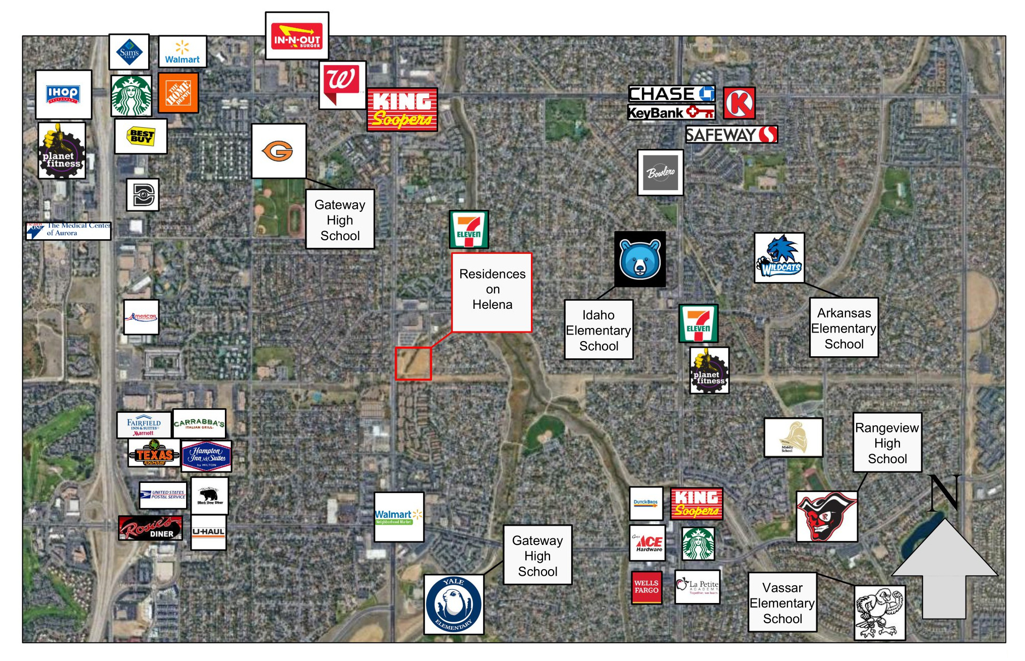 Vicinity map - Residences on Helena